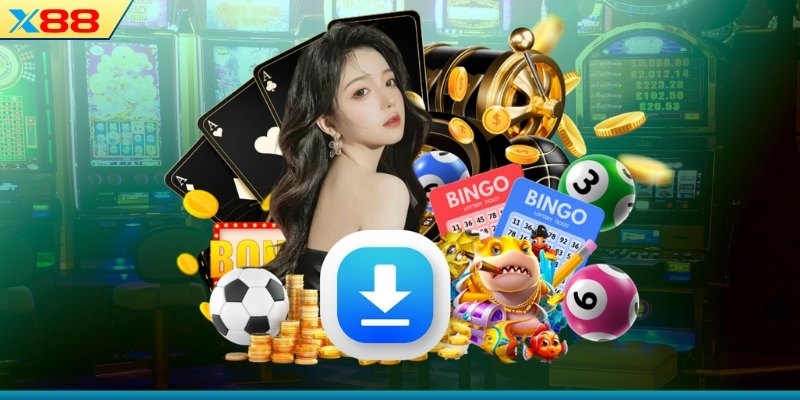 Giao diện màn hình điện thoại khi tải app X88